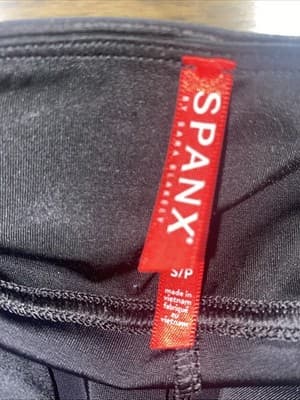 SPANX Faux Leather Moto Shiny Leggings Wardrobe Staple Black Sm MSRP 110 - Thumbnail 3