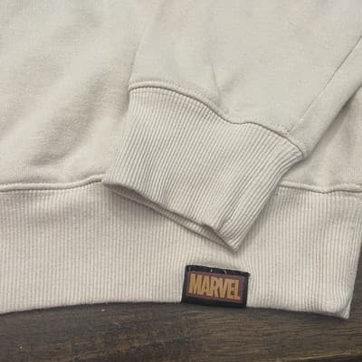 Marvel Superheroes Hoodie Unisex Sm Cream Beige SpiderMan Black Panther Storm - Thumbnail 3