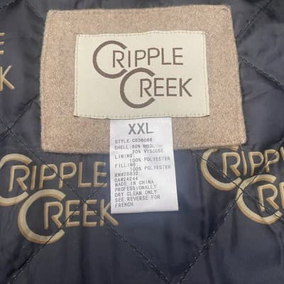 Cripple Creek Mens Vest XXL Tan 80% Percent Wool Classic Cowboy Western - Thumbnail 7