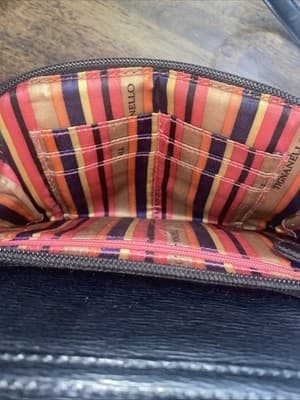 Tignanello Black Pebbled Leather Crossbody Double Buckle MagneticClose Bag Purse - Thumbnail 9