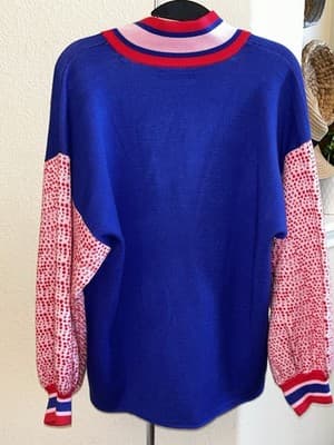 Emily McCarthy LONG-SLEEVE SWEATER NWT XL Cheetah Animal Bright NEW - Thumbnail 4