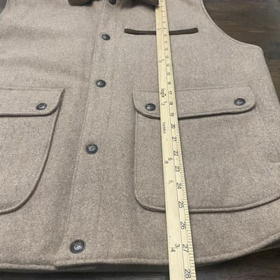 Cripple Creek Mens Vest XXL Tan 80% Percent Wool Classic Cowboy Western - Thumbnail 5