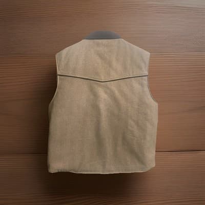 Cripple Creek Mens Vest XXL Tan 80% Percent Wool Classic Cowboy Western - Thumbnail 2