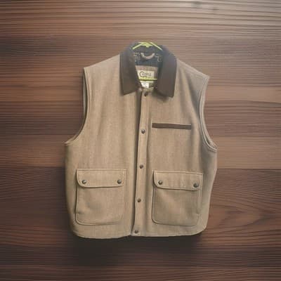 Cripple Creek Mens Vest XXL Tan 80% Percent Wool Classic Cowboy Western