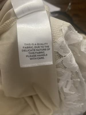 Lulus NWT Ivory Lace Overlay Wedding Spagg Strap Bridal Beachy Boho Formal Sm - Thumbnail 11