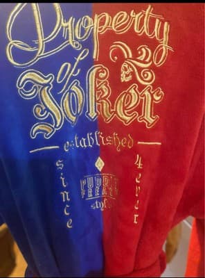 DC Harley Quinn Property Of Joker Bathrobe Batman’s Super VillainWarner Bros S/M - Thumbnail 3