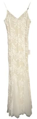 Lulus NWT Ivory Lace Overlay Wedding Spagg Strap Bridal Beachy Boho Formal Sm - Thumbnail 2