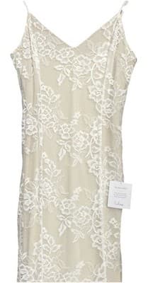Lulus NWT Ivory Lace Overlay Wedding Spagg Strap Bridal Beachy Boho Formal Sm - Thumbnail 4