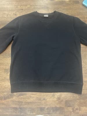 Eddie Bauer Sweater Men Medium Black Sweatshirt Crewneck Pullover Hiking