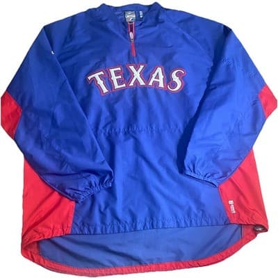 Majestic TexasRangers Authentic Collection Dugout Batting PracticeJacket 2XL MLB