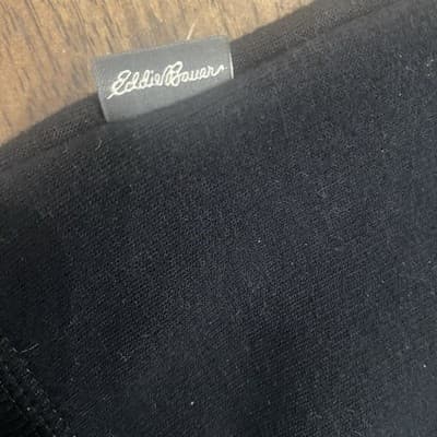 Eddie Bauer Sweater Men Medium Black Sweatshirt Crewneck Pullover Hiking - Thumbnail 8