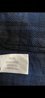 Orvis Classic Collection Heavy Blue & BlackPlaid Flannel Shirt Mens L Button Up - Thumbnail 3