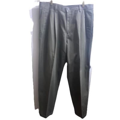 Vintage Chaps Ralph Lauren Pants Mens 36x30 Olive Green Pleated Chino Cuffed Hem