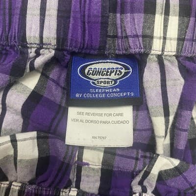 Concept Sport Sleepwear Purple Plaid TCU - Thumbnail 3