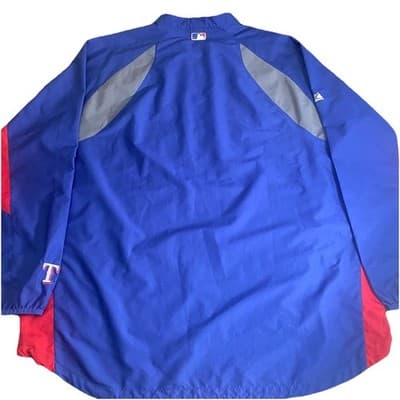 Majestic TexasRangers Authentic Collection Dugout Batting PracticeJacket 2XL MLB - Thumbnail 3