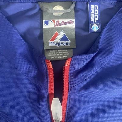 Majestic TexasRangers Authentic Collection Dugout Batting PracticeJacket 2XL MLB - Thumbnail 5