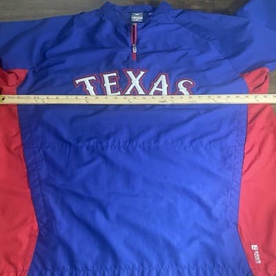Majestic TexasRangers Authentic Collection Dugout Batting PracticeJacket 2XL MLB - Thumbnail 14