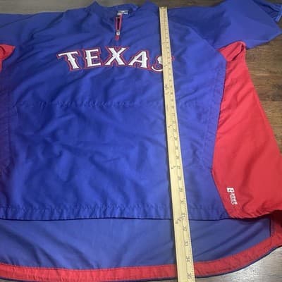 Majestic TexasRangers Authentic Collection Dugout Batting PracticeJacket 2XL MLB - Thumbnail 16