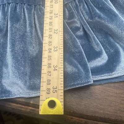 LC Lauren Conrad Dress Womens Icee Blue Velvet Babydoll Holiday Fairy XL - Thumbnail 12