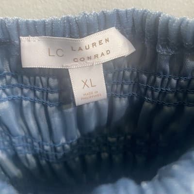 LC Lauren Conrad Dress Womens Icee Blue Velvet Babydoll Holiday Fairy XL - Thumbnail 3