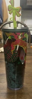 Starbucks 2023 Christmas Holiday Venti Tumbler w/Silicone Straw Topper 24oz - Thumbnail 2