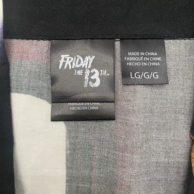 Friday the 13th Men's Medium Multicolor Jason Short Sleeve Button-Up Shirt - Thumbnail 7