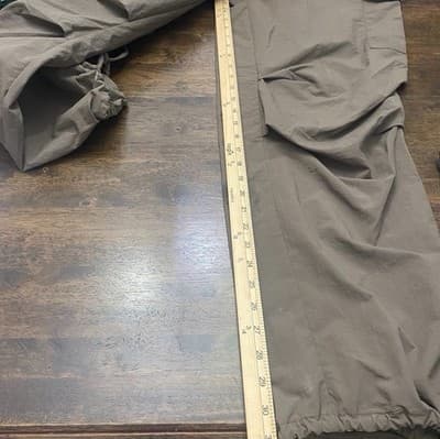 Fashion Nova Brown Taupe Cargo Parachute Pants Women's XS NWT Y2K Streetwear - Thumbnail 6