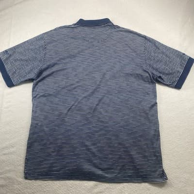Ben Hogan Men's Performance Stripe Polo Golf Shirt Blue L Cotton Classic Preppy - Thumbnail 7
