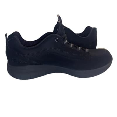 SKECHERS Dual-Lite Black Sparkle Trim Lace-up Sneakers Women's Size: 8 - Thumbnail 4