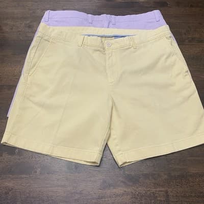 Roundtree&Yorke Shorts Men 40 x 7"inseam Stretch Lot Of 2 Golf Tennis Casual