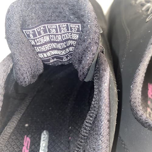 SKECHERS Dual-Lite Black Sparkle Trim Lace-up Sneakers Women's Size: 8 - Thumbnail 6