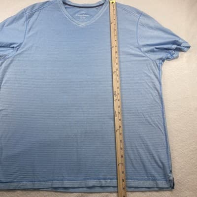 Tommy Bahama T-Shirt Mens XL V-Neck SS Cotton Stretch Classic Ribbed Wash - Thumbnail 5