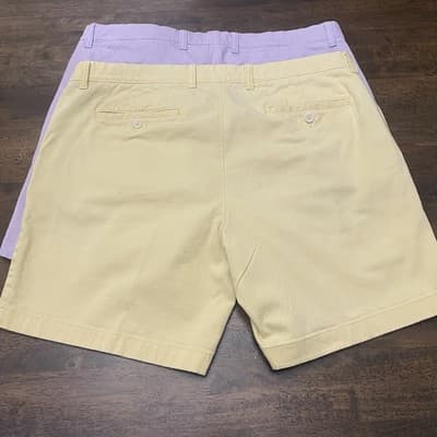 Roundtree&Yorke Shorts Men 40 x 7"inseam Stretch Lot Of 2 Golf Tennis Casual - Thumbnail 4