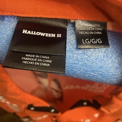 Halloween 2 Michael Myers Mens Sz Lg Button Up Shirt All Over Print - Thumbnail 8
