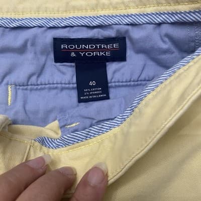 Roundtree&Yorke Shorts Men 40 x 7"inseam Stretch Lot Of 2 Golf Tennis Casual - Thumbnail 3