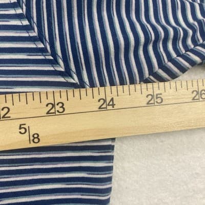 Ben Hogan Men's Performance Stripe Polo Golf Shirt Blue L Cotton Classic Preppy - Thumbnail 3