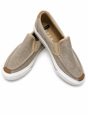 Roper Angel Fire Canvas Shoe Womens 7 Tan Comfort Slip On Casual Western Loafer