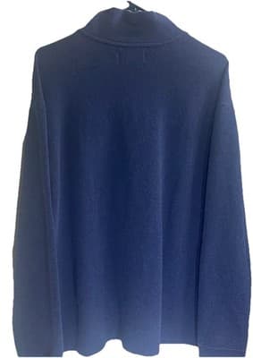 Polo Ralph Lauren Sweater Men's XL Estate Rib 1/4 Zip Pony Logo 100% Cotton Blue - Thumbnail 2
