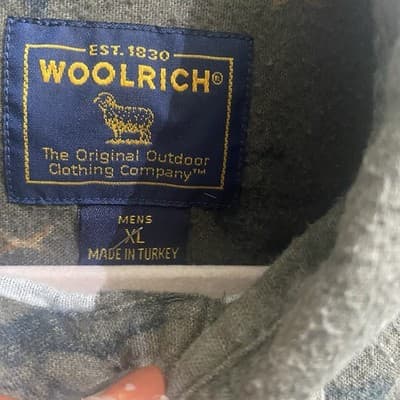 Woolrich Elk Deer Print Shirt Men’s XL Long Sleeve Thick Flannel 100% Cotton - Thumbnail 5