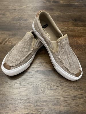 Roper Angel Fire Canvas Shoe Womens 7 Tan Comfort Slip On Casual Western Loafer - Thumbnail 2