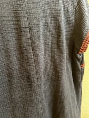 Old Navy Scandi Embroidered Square Neck Cotton Gauze Black Dress Womens Size L - Thumbnail 6