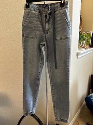 Judy Blue Jeans Womens Size 5/27 Blue Denim Jogger Stretch Drawstrings High Rise