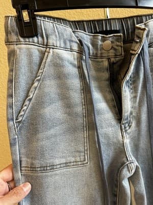 Judy Blue Jeans Womens Size 5/27 Blue Denim Jogger Stretch Drawstrings High Rise - Thumbnail 4