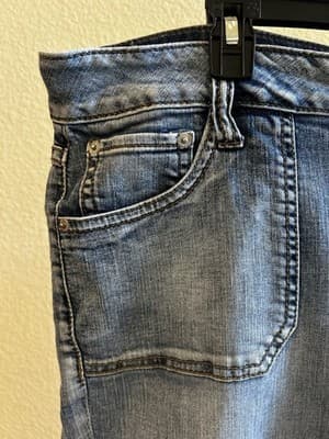 Lane Bryant Capri Jeans Women's 18 Blue Denim Stretch High Rise Cropped Classic - Thumbnail 3