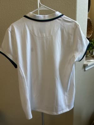 NEW Wimbledon Womens XL Pullover Collared Short Sleeve Performance Tennis - Thumbnail 2