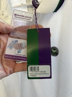 NEW Wimbledon Womens XL Pullover Collared Short Sleeve Performance Tennis - Thumbnail 4