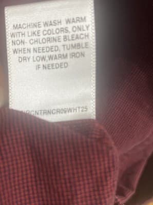 ROWM Button Down Shirt Mens XL Burgundy Long Sleeve Casual Dress Micro Check - Thumbnail 4