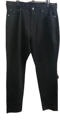 Abercrombie & Fitch Jeans Mens 36x32 Black Athletic Slim Distress American Denim - Thumbnail 3