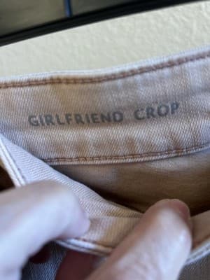 Lane Bryant Girlfriend Crop Pale Pink Denim Jeans 18 STRETCHY Precious - Thumbnail 4