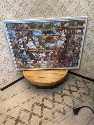 The World Of Cats 1000 Jigsaw Puzzle Games White Mountain Collage Colorful - Thumbnail 2